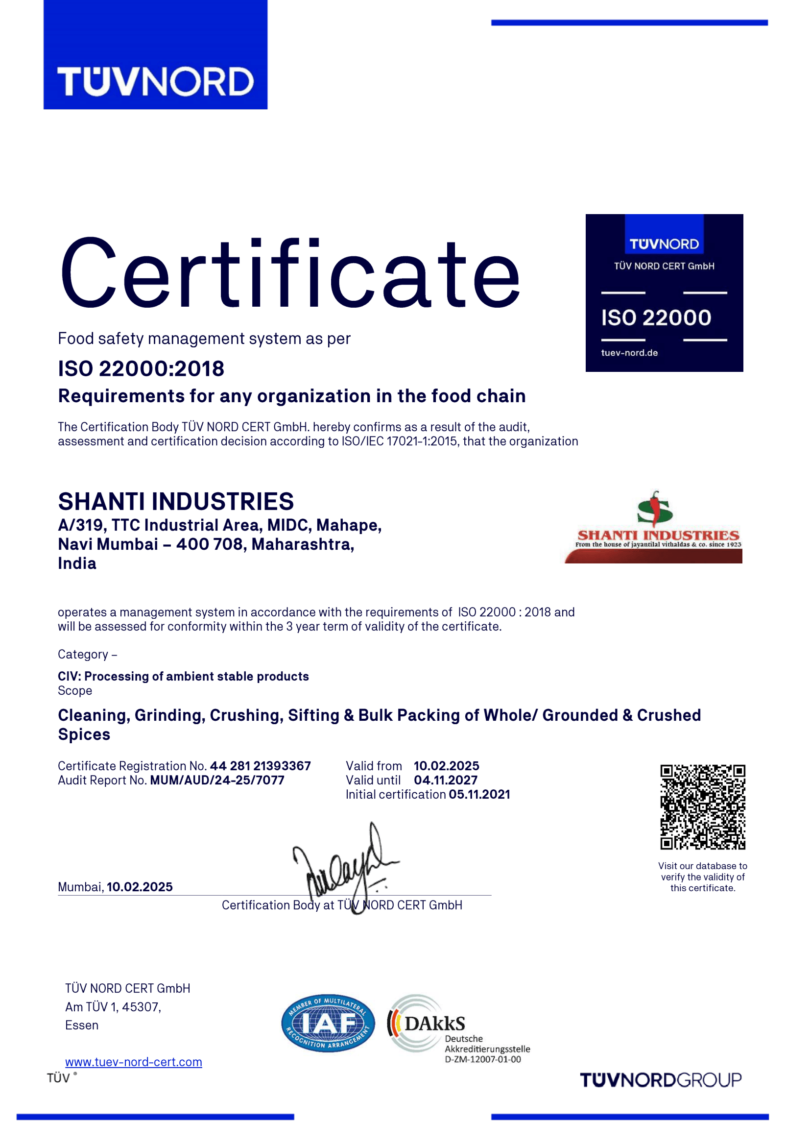 EHC Certificate